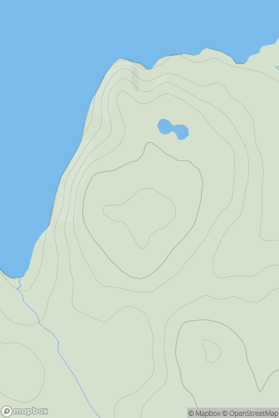 Thumbnail image for Dun Dubh [Coll and Tiree] showing contour plot for surrounding peak